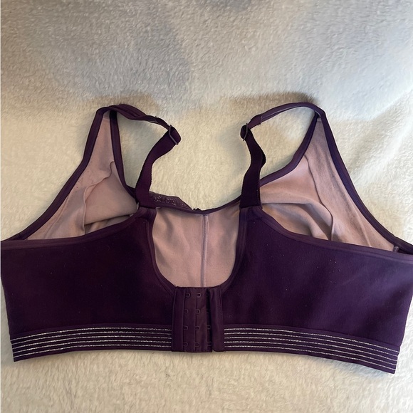 Cacique Purple Intimates Bra with Lace Detailing - Picture 4 of 5